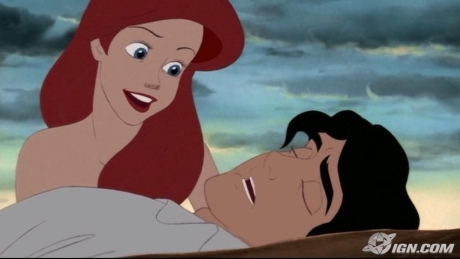  My favorit scene is where Ariel was saved Eric and he was still breathing but he looks like he was dead but Ariel singed the song to hime and the he wakes up with a surprised scene and my other favorit is where Ariel gets her voice back and that is a good thing.