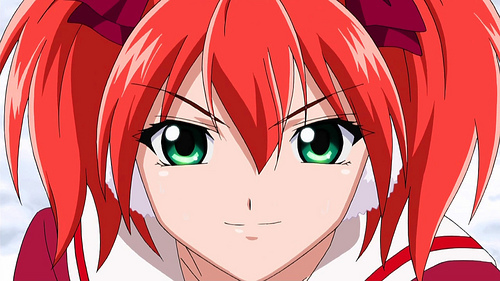  this is kokoa-chan from Rosario-Vampire season 2. she's moka-san's annoying little sis. always trying to moka's true form/personality out to fight.