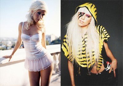  They are two different people. X-Tina does not copy Gaga, but I still प्यार them both!