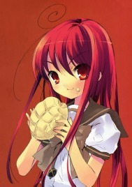  i think it's shana of shakugan no shana . because she's bravo and sooo cute ( specially when she eats melon bread.haha )