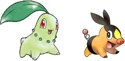  There fine but the 火, 消防 one looks like Chikorita it is like the same pose