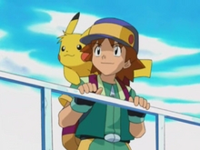  ritchie.i pag-ibig his pikachu and he is an awesome trainer.he loves his pokemon,he's smart,and sweet.