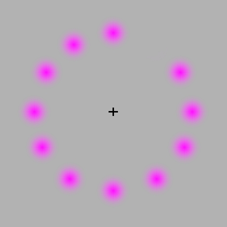  THIS IS REALLY COOL! STARE AT THE X IN THE MIDDLE AS LONG AS wewe CAN WITHOUT BLINKING