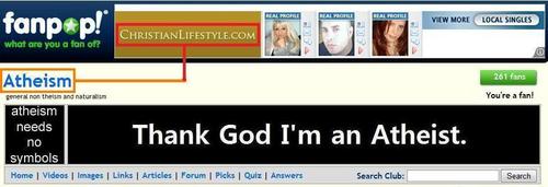  Christian ads in the Atheism spot. *facepalm*