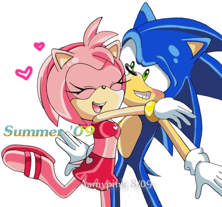  I think sonic would look the best with Amy!