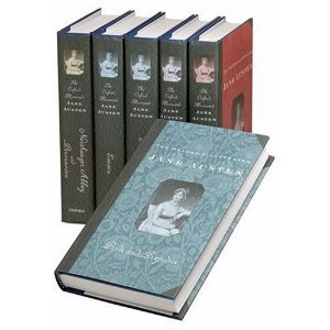  Here is a collection of Jane Austen novels on Amazon. Here is the website: http://www.amazon.com/Oxford-Illustrated-Jane-Austen-Six/dp/0192547070
