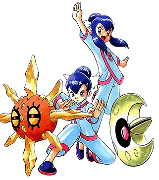  Tate and Liza from Pokemon. Do real people count? Because I have a twin bro.