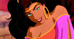  I'd have to go with Esmeralda...I amor everything about her! Have you LOOKED at her?! She's freaking gorgeous!!! And I amor it when she sings "God Help the Outcasts"...such a powerful and meaningful song! I get chills everytime I hear it.
