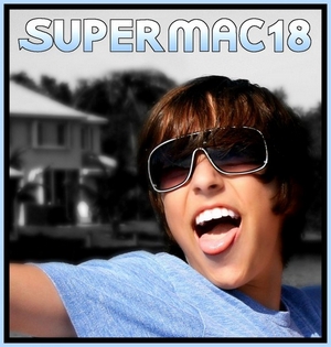  It's Supermac18 from YouTube! <3 HIM! He's my fav. person RIGHT NOWWWW. TeeHee!