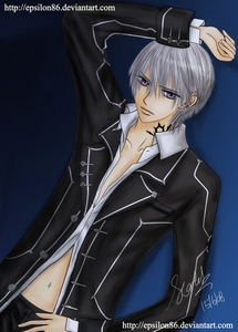  Well I would have to pick Zero from Vampire Knight. He is very cute and strong and powerful. And also I just amor vampires. :D