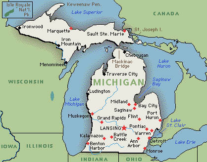  Michigan, USA! It looks like a mitten! :D