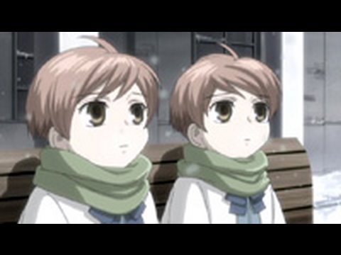 Aren't they Hikaru and Kaoru from Ouran High School Host club when they were small, the'r aunt or someone made them dressed up like little girls, they are sooo cute <3


