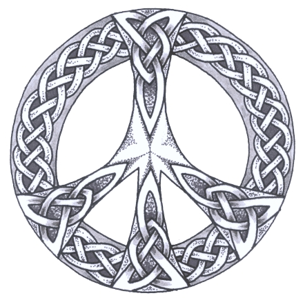  A small Celtic peace sign, like this one, on my ankle.