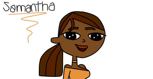 Name:Samantha Cunningham 
Age:17
Likes:Puppies, and different animals
Dislikes:spiders, and nasty smells
Worst Fear:Blood!
personality: Very nice and sweet. 
Friends: TDI Friend: Courtney and Bridgett
Enemies: TDI Enemies: Heather, Gwen and Eva
Team: Team Hate
Tdi and Fanpop crush: Doesn't have one.
Bio:Samantha is a very sweet girl and loves to take chances. Samantha is half African and half  Native American. She has very good since of humor. She LOVES puppies and has about 7 of them back home. She is very hard to turn on and doesn't fall for people easy. She thinks this would improve herself in about almost everything, and hopes she will have a good time!