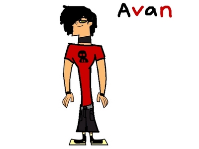 name:Avan
personality:laid-back,sometimes easily angered,can start fights,usually can cry
bio:avan is emo,he plays the guitar,he's 17,he is currently in a band,he doesn't cut himself,he skateboards,he can sing,and during 5th grade he did bloody mary with his friends

friends:everyone except enimes

enimes:eva,geoff,and chef

tdi crush:gwen

team: TEAM HATE
