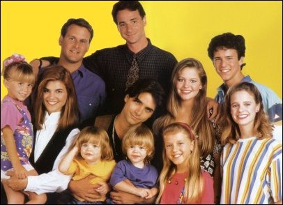 DJ=18
Steph=14
Michelle=8
Danny=40 (he turned 40 6 days before the last episode premiered)
Joey=35
Jesse=31
Becky=29
Nicky/Alex=4
Kimmy=17
Steve=18

Note: These ages the real ages of the actors and actresses.