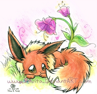  an eevee cuz they're cute, and awesome!!! X)
