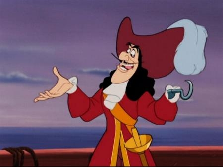  Captain Hook! Disney+Pirate=AWESOME. He's really funny, can be some-what menacing, and is just plain cool! ;)