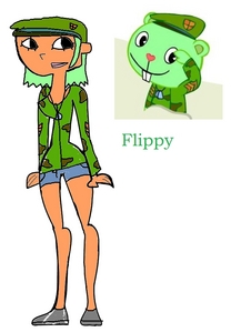 Name: Flippy (he's from Happy Tree Friends but I made him as a female TDI character)

Age: 18

Bio: Flippy was in the war. He has post trumatic stress disorder, and when he sees something to do with war, For example, gun-shot like sounds, cracking campfires, weapons, he goes insane and then he kills everyone around him. now he can control his evil side so he won't hurt nobody anymore.

Loves: Making friends, the U.S.A, bears(he is one, look on the right side of the pic), and flowers

Strengths: his dogtag necklace, and people helping him with anything

Fears: fire and not being able to control his evil side

Hates: mean people and anything red

Notes: He is very friendly>

Pic:


