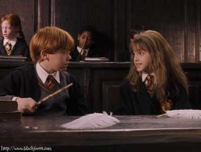 what kind of question is that? I think she always liked him and to me it seems that they just belong together. (Also, no one said that Ron looks exactly like Rupert)