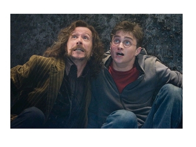the thought of the fact that sirius was about to die in the fifth movie really depressed  me! i felt as if i was being deprived of some one really close to me! i never wanted him to die n yes the part where lupin grabs hold of harry is really very emotional cuz at that time harry must have been realizing the fact that he had lost his parents' best friend which was equivalent to losing his parents yet another time! it was a tragedy! ='(