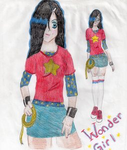 What do te think of this drawing of Wonder Girl I made?