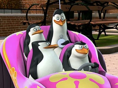 Do you think that the penguins should get a new car, or just paint over the flowers?
