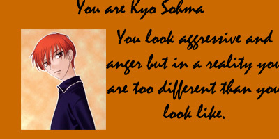 I'm Kyo Sohma. I love to be alone. I love him.  