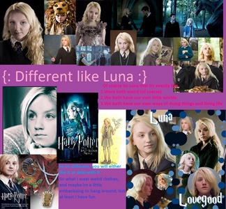 luna every quiz i take says im most like luna and my friend saw all the hps the other day and calls me and says omg i saw this chic called luna in the moviesu told me to watch and she is exactly like u haha