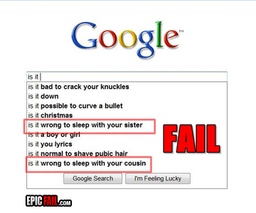 Google Suggest Fail (LOL!!!!!)