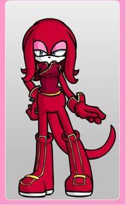  could 당신 do one for ariel the echidna? that would be great! name: ariel age: 17 gender: female species: echidna attire: red chinese shirt(look in image) red boots with gold lining and red gloves with gold lining. alignment: good family: umbreon the echidna(soulmate), jazzaroo the echidna(cousin), cecil the echidna(grandfather), tiger the echidna(father), missy the echidna(mother), rita the echidna(grandmother). personality: ariel is a calm, sweet echidna, though when she`s in battle, she is very rough, and tough. and when she is around with her boyfriend, umbreon, she acts the same except, she likes to do stuff with umbreon, while without him, she just relax`s in the meadows 또는 in her house. weapons: small silver razor sharp dagger, long, ninja sword and sometimes, a bow and arrows if nessecary.