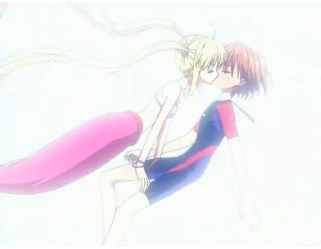 mermaid melody its full with romance every girl in that show has a crush   but my fav one there is luchia and kaito 


