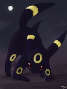 I would Choose Umbreon.
First It would use shadow ball and aim for the shy, then it would use dark pulse and hit the shadow ball. There would be an explosion of darkness, and I don't know hat after that.