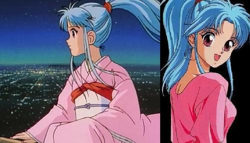  Botan from Yu Yu Hakusho. She's works as the Grim Reeper in the service of Koenma the son of King Yama the Ruler of the Spirit World. She's high spirited character with a pretty good sence of humor.