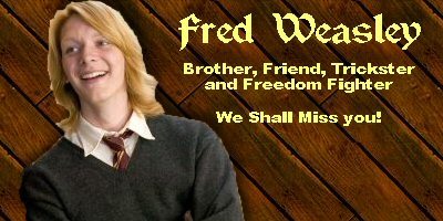 MrsRadcliffe, think of it this way. Fred will now be remembered par everyone like " The hero who sacrifised himself to save others." And I'm sure George is very proud of him, and is living a happy life with his family and friends. As for the question " Did he ever find out about the winning of Harry Potter and the fact that the dark lord was deafeted", Yes. I am SURE he knows.