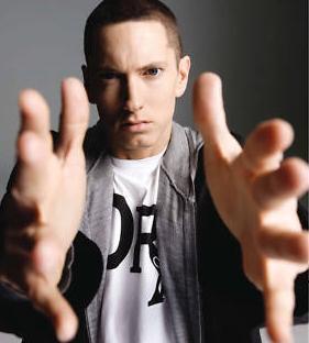  Eminem. <3333 (A.K.A. Marshall Mathers, Slim Shady) He's a rapperrrrrr. ;D Funny People. (it was funny) SON OF A BISCUIT! HE'S ADORABLE!!
