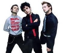 Green Day <33 They are a punk rock band.! <33 Billie in the middle ((the hottest one)) :) 
then theres Tre on the right
and then theres Mike on the left.!