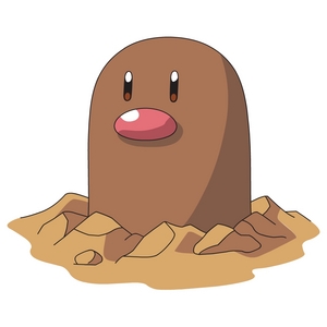 What does a Diglett's lower body look like?