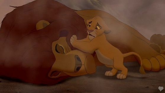  2.Mufasa's death he gaveup his life to save his son's life that's truely a good father if it wasn't for Scar he might still be alive but then we would have no story