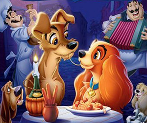  18. Lady and the Tramp- This classic is romantic and full of adventure. The spaghettti scene is awesome.