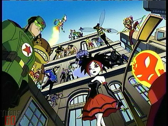  "Raven: So, does anyone actually have a plan?" "Starfire: Yes, we kick the butt!" "Cyborg: Just like old times." "Beast Boy: Except better!" "Robin: Let's finish this!"