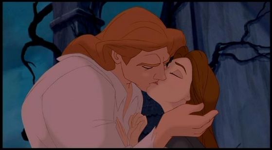 She fell in love with the Beast, who turned out to be a very handsome Prince!
