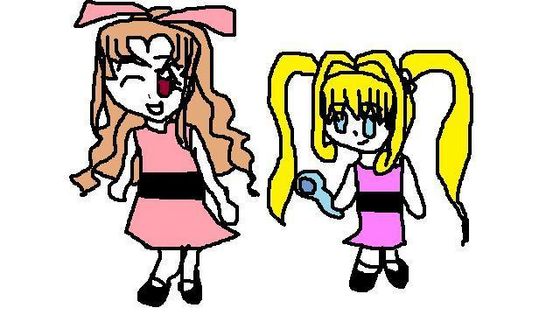  Brown haired girl ( Especially made ) Yellow haired girl ( Luchia from Mermaid Melody )