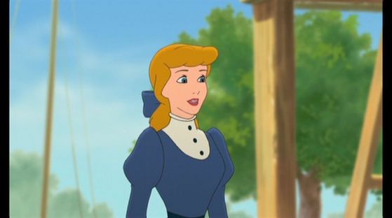  7.Cinderella in Dreams Comes True she is still beautiful but bad animación and that her lips are red when in the original they were a natural pinkish melocotón color