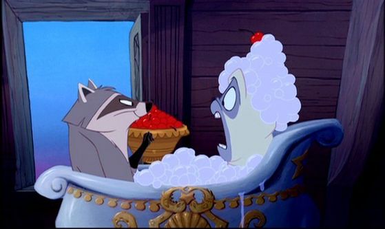 "Goodness me! The scenes with Meeko and Percy are HILARIOUS!! I love the scenes with those 2 haha - their scenes bring a bit of humour to an otherwise bland movie"- Mongoose09