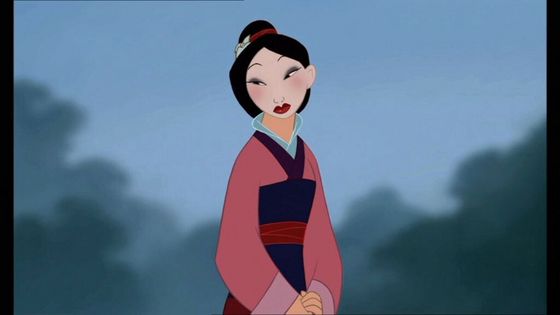  I amor mulan because she is COURAGEOUS.