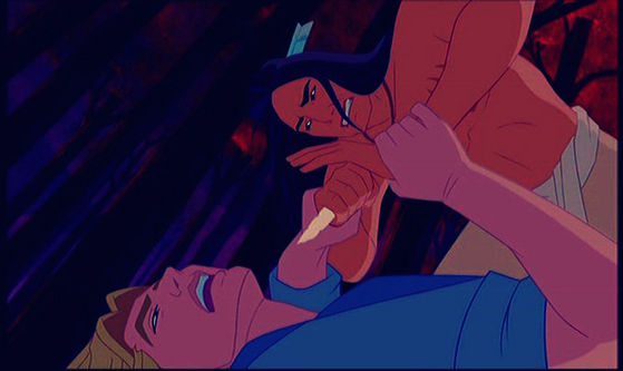  Not the face! I use it to get into Pocahontas' pants!