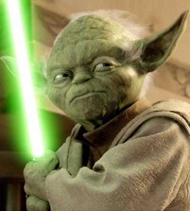  2. Yoda. He may seem small, but he's a bad arsch little dude. And he's got the wisdom to match it. Trust me, he'd be a good guy to have fighting beside Du