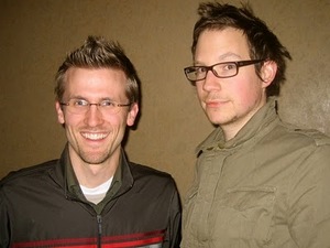  Matt Hales (right) and the auteur of the interview