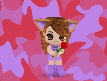  i made romy as a kitty kat and with a rose